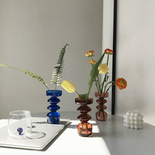 Load image into Gallery viewer, Candlestick Holder Taper Candle Holder Glass for Christmas Decor Wedding Party and Home Dinner Decor Vase Candle Molds