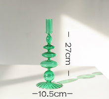 Load image into Gallery viewer, Candlesticks Holders Retro Glass Classic Craft Candlesticks Holders for Wedding Decorations Glass Candle Holder
