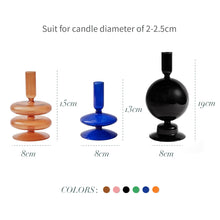 Load image into Gallery viewer, Taper Candle Holders Glass Candlesticks for Home Wedding Room Decoration Party Glass Vase Table Bookshelf