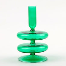 Load image into Gallery viewer, Taper Candle Holders Glass Candlesticks for Home Wedding Room Decoration Party Glass Vase Table Bookshelf