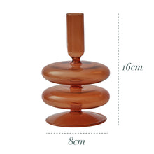 Load image into Gallery viewer, Glass Candle Stick Holders Taper Candles Holder for Candlestick Dinner Candles Party and Wedding Centerpieces Table Decoration