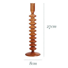 Load image into Gallery viewer, Glass Candle Stick Holders Taper Candles Holder for Candlestick Dinner Candles Party and Wedding Centerpieces Table Decoration