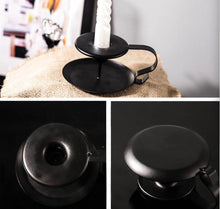 Load image into Gallery viewer, Chill Recipe Iron Black Retro Candlestick Stand