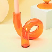 Load image into Gallery viewer, New Creative Table Lamp Shaped Glass Candlestick Tealight Holder Crystal Candle Holders for Wedding Party Home Bar Office Decor