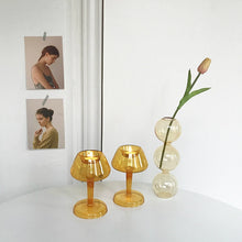 Load image into Gallery viewer, New Creative Table Lamp Shaped Glass Candlestick Tealight Holder Crystal Candle Holders for Wedding Party Home Bar Office Decor