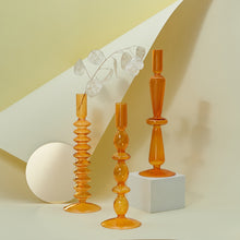 Load image into Gallery viewer, New Creative Table Lamp Shaped Glass Candlestick Tealight Holder Crystal Candle Holders for Wedding Party Home Bar Office Decor