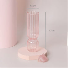 Load image into Gallery viewer, Pink Glass Candle Holder Taper Candlesticks Holder Wedding Table Centerpieces Nordic Home Decoration