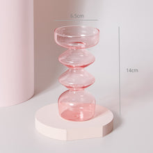 Load image into Gallery viewer, 1pc Clear Glass Candle Holder Pillar or Taper Candlesticks Holder Wedding Table Centerpieces Nordic Home Decoration
