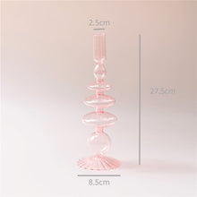 Load image into Gallery viewer, 1pc Clear Glass Candle Holder Pillar or Taper Candlesticks Holder Wedding Table Centerpieces Nordic Home Decoration
