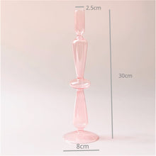 Load image into Gallery viewer, 1pc Clear Glass Candle Holder Pillar or Taper Candlesticks Holder Wedding Table Centerpieces Nordic Home Decoration

