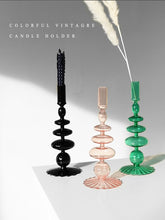Load image into Gallery viewer, Candlesticks Holders Retro  Glass Classic Craft Candlesticks Holders for  Wedding Decorations Glass Candle Holder
