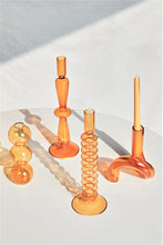Load image into Gallery viewer, Nordic Retro Orange Glass Candleholder Creative Home Decor Wedding Party Dinner Candlelight Decoration Living Room
