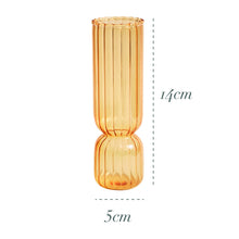Load image into Gallery viewer, Nordic Retro Orange Glass Candleholder Creative Home Decor Wedding Party Dinner Candlelight Decoration Living Room

