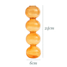 Load image into Gallery viewer, Nordic Retro Orange Glass Candleholder Creative Home Decor Wedding Party Dinner Candlelight Decoration Living Room
