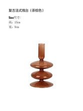 Load image into Gallery viewer, Retro Transparent Glass Candle Holder Decoration Wedding Party Household Creative Desktop Decorations Candle Stand Home Decor
