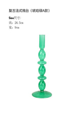 Load image into Gallery viewer, Retro Transparent Glass Candle Holder Decoration Wedding Party Household Creative Desktop Decorations Candle Stand Home Decor
