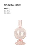 Load image into Gallery viewer, Retro Transparent Glass Candle Holder Decoration Wedding Party Household Creative Desktop Decorations Candle Stand Home Decor
