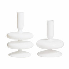 Load image into Gallery viewer, Set of 2 Taper Candle Holders Candlesticks Glass Decoration Home Nordic Flower Vase Birthday Gift
