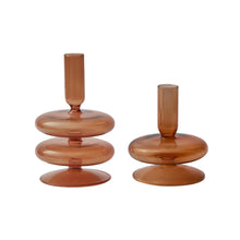 Load image into Gallery viewer, Set of 2 Taper Candle Holders Candlesticks Glass Decoration Home Nordic Flower Vase Birthday Gift
