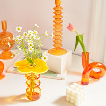 Load image into Gallery viewer, Taper Candle Holder Glass Candlestick Holder for Christmas Decor Wedding Party and Home Dinner Decor Vase
