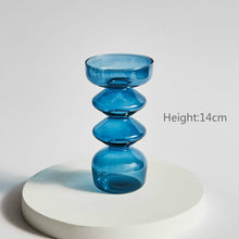 Load image into Gallery viewer, Taper Candle Holder Glass Candlestick Holder for Christmas Decor Wedding Party and Home Dinner Decor Vase
