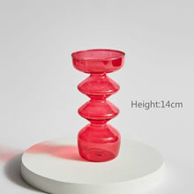 Load image into Gallery viewer, Taper Candle Holder Glass Candlestick Holder for Christmas Decor Wedding Party and Home Dinner Decor Vase
